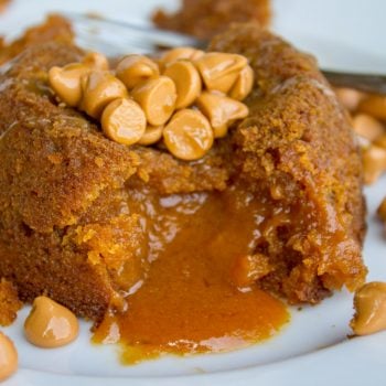 Pumpkin Butterscotch Molten Lava Cakes from The Food Charlatan