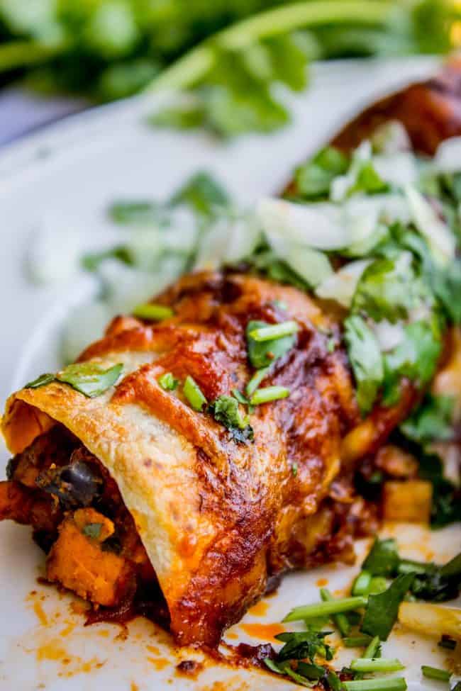 Sweet Potato and Black Bean Enchiladas from The Food Charlatan