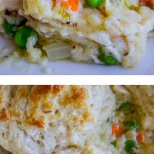 Chicken Pot Pie with Flaky Biscuit Topping from The Food Charlatan