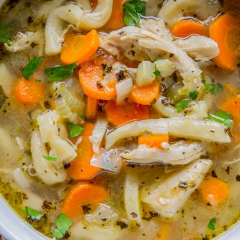 Chicken Noodle Soup with Homemade Noodles from The Food Charlatan