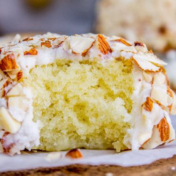 Upside Down Almond Crunch Cupcakes from The Food Charlatan