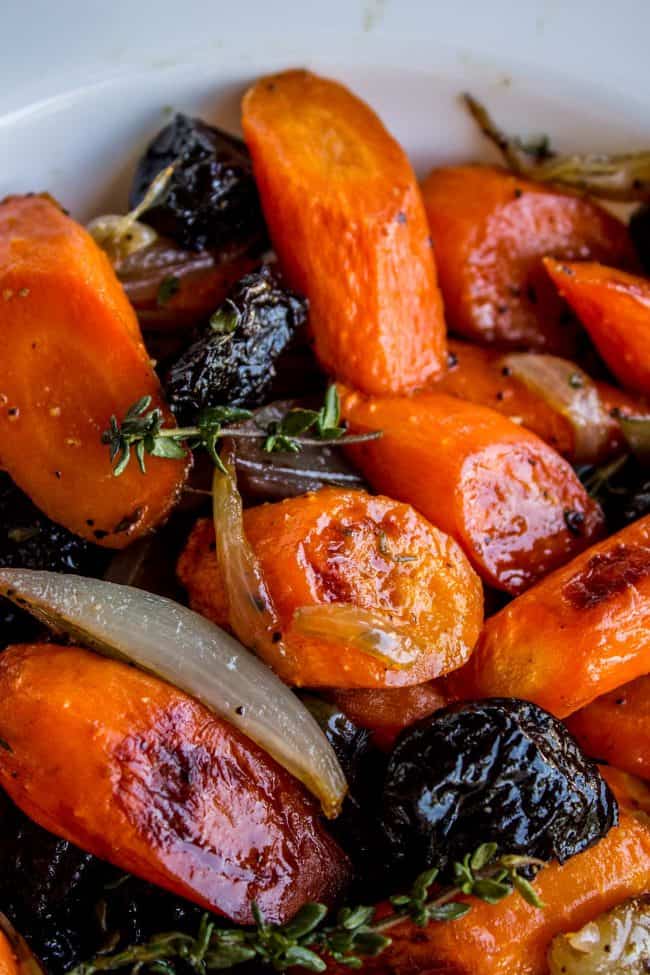 Apple Cider Roasted Carrots with Plums from The Food Charlatan
