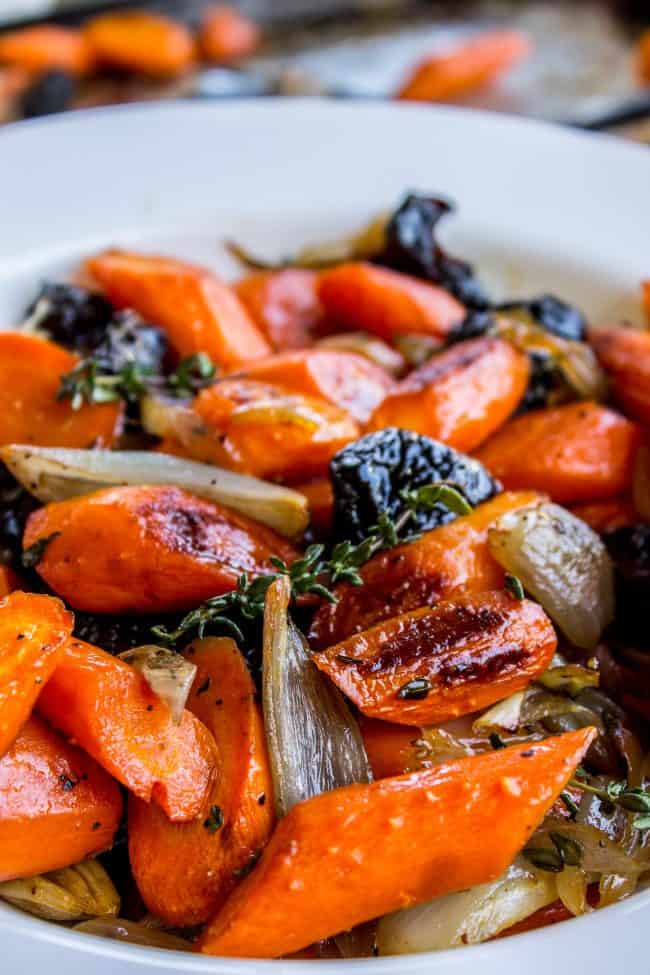 Apple Cider Roasted Carrots with Plums from The Food Charlatan