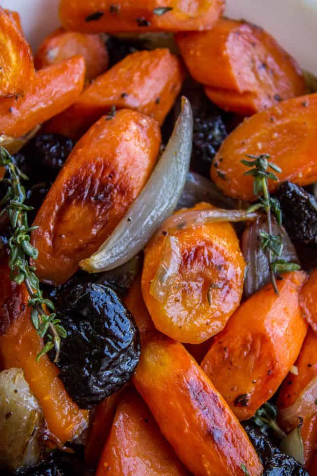 Apple Cider Roasted Carrots with Plums from The Food Charlatan