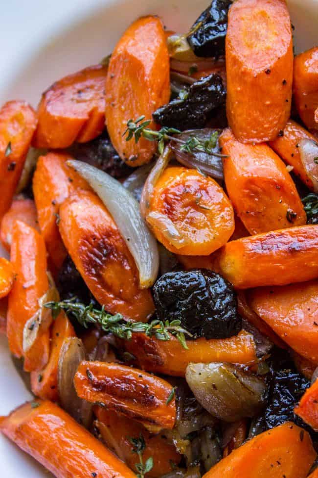 Apple Cider Roasted Carrots with Plums from The Food Charlatan