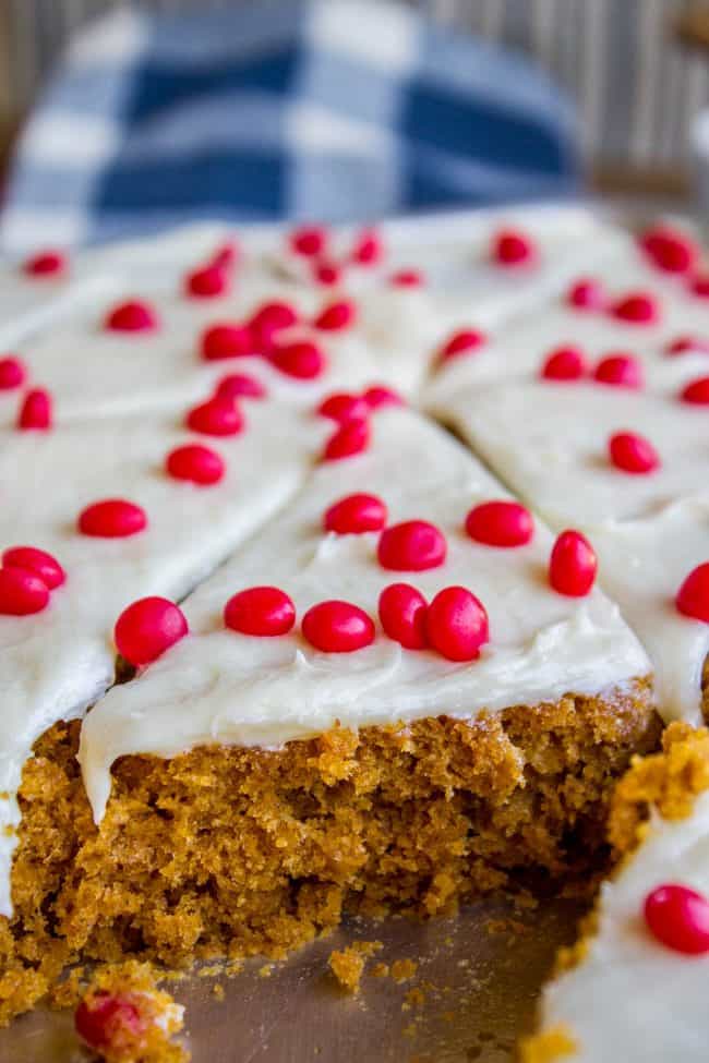 Paul's Pumpkin Bars with Cream Cheese Frosting