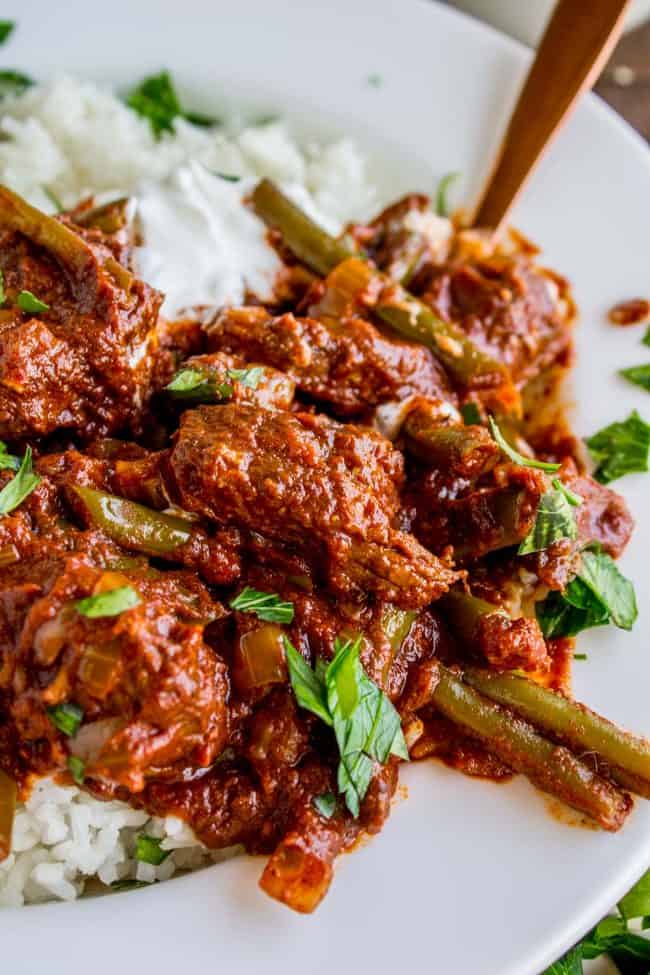 Braised Beef and Green Bean Stew (Lebanese Lubee) from The Food Charlatan