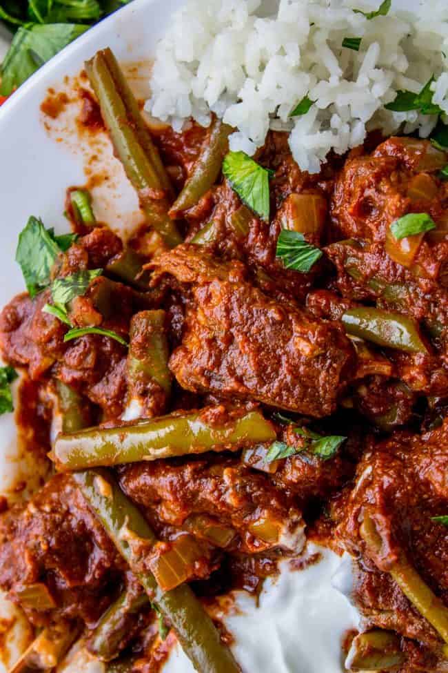 Braised Beef and Green Bean Stew (Lebanese Lubee) from The Food Charlatan