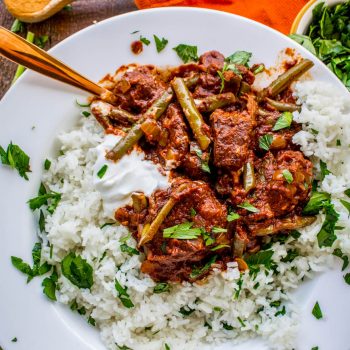 Braised Beef and Green Bean Stew (Lebanese Lubee) from The Food Charlatan