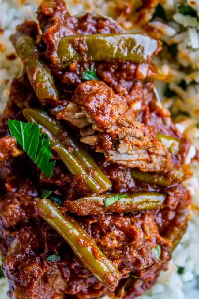 Braised Beef and Green Bean Stew (Lebanese Lubee) from The Food Charlatan