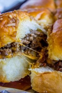 Easy Cheesy Cheeseburger Sliders from The Food Charlatan