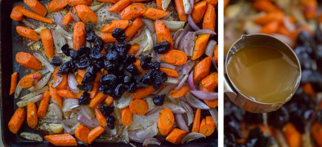 Apple Cider Roasted Carrots with Plums - 95