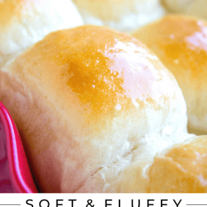 Buttery homemade dinner rolls in pan