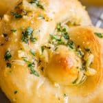 Garlic Knots (Perfect Rolls for Thanksgiving!) from The Food Charlatan