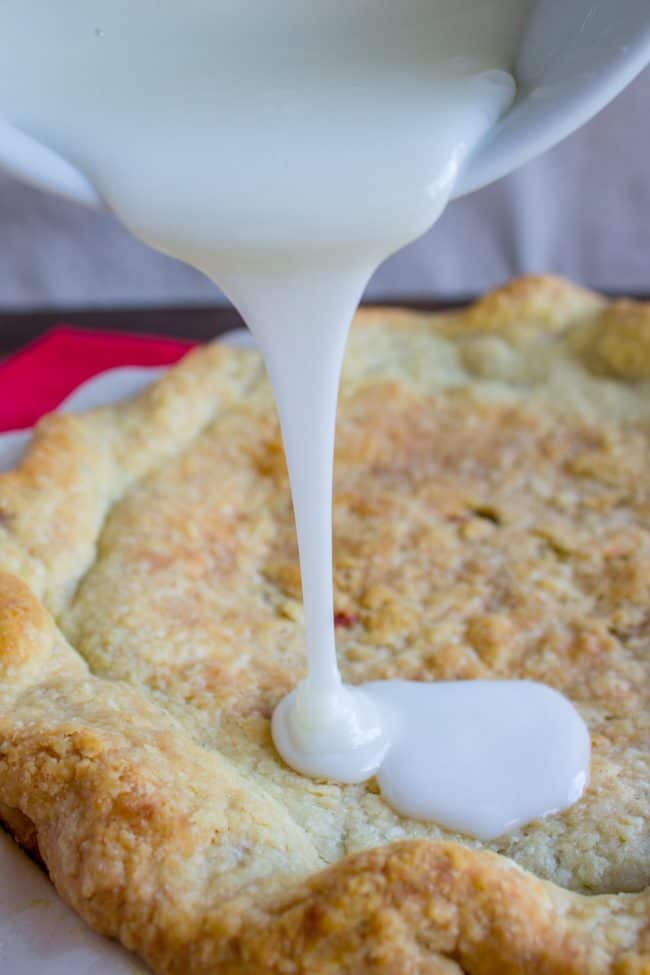 Almond glaze for Cranberry cherry pie