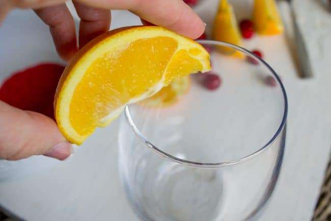 Lemon rim glass