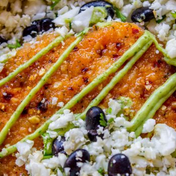 crusted salmon with cauliflower