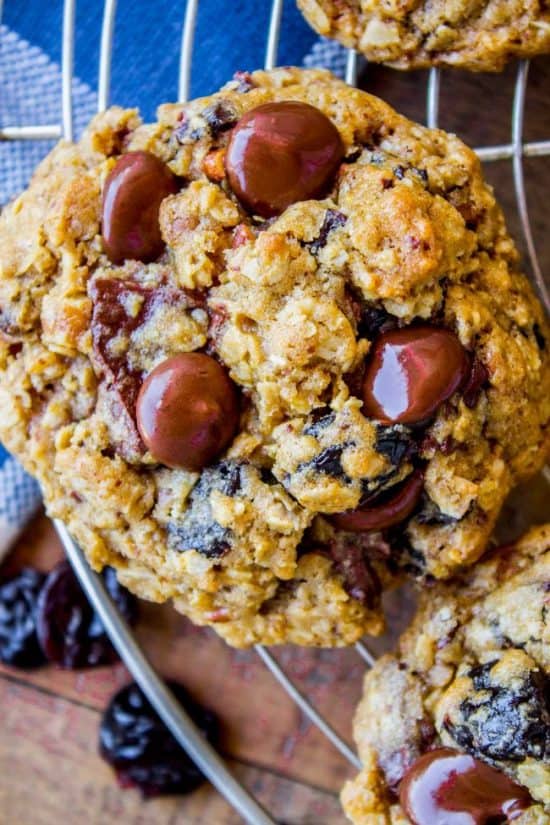 Dark Chocolate Cherry Oatmeal Cookies The Food Charlatan