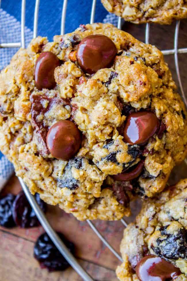 Dark Chocolate Oatmeal Cookies