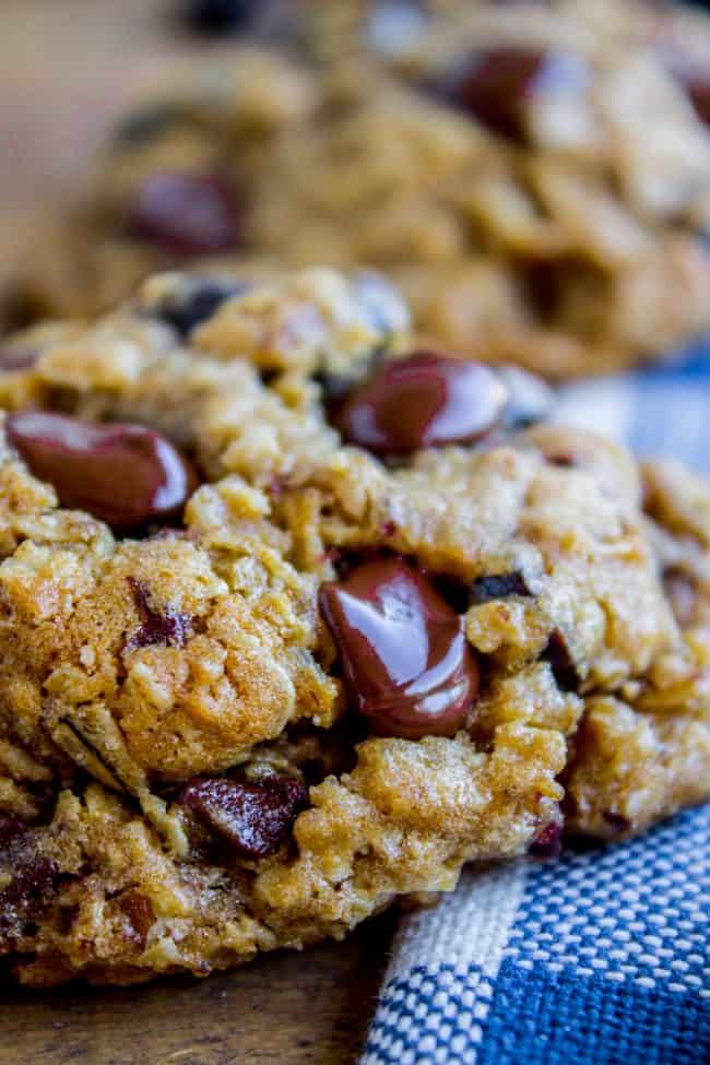 Dark Chocolate Cherry Oatmeal Cookies from The Food Charlatan