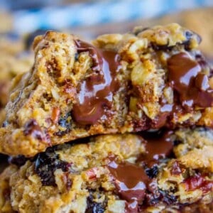 Dark Chocolate Cherry Oatmeal Cookies from The Food Charlatan