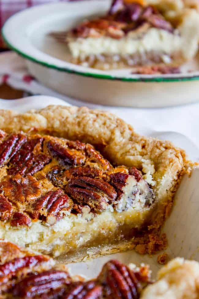 Cheesecake Pecan Pie in pie dish.