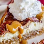 Cheesecake Pecan Pie (Make Ahead!) from The Food Charlatan