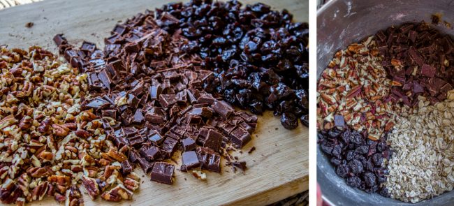 Dark Chocolate Cherry Oatmeal Cookies from The Food Charlatan