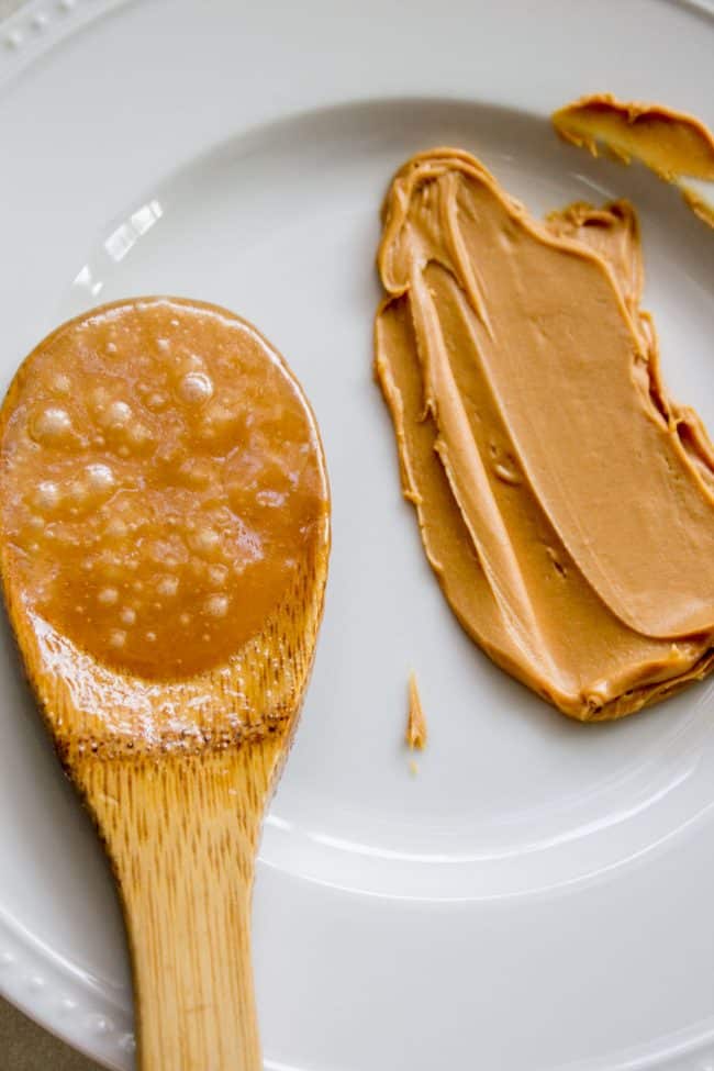toffee recipe - peanut butter color
