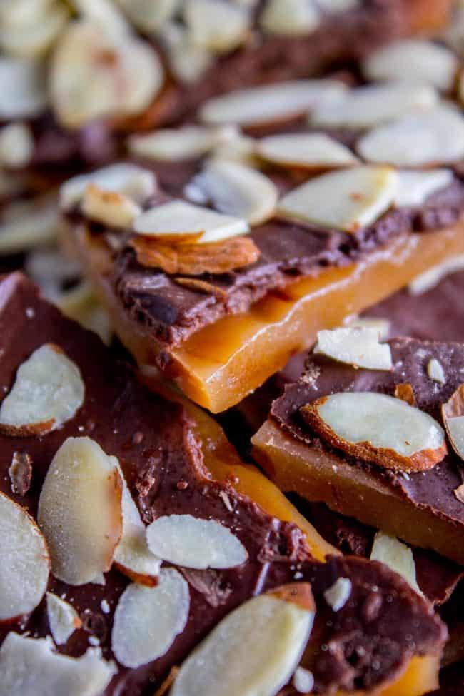 English Toffee with almonds