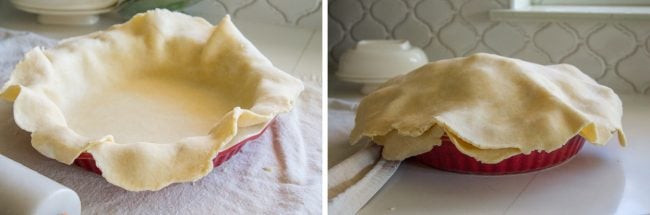 pie crust in a pie pan