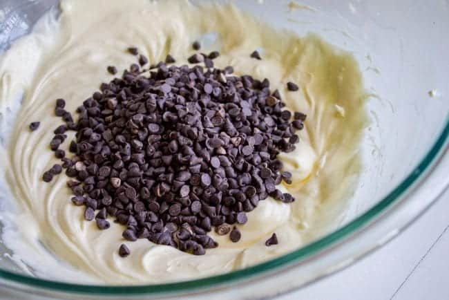 Making Chocolate Cherry Cheesecake Cupcakes