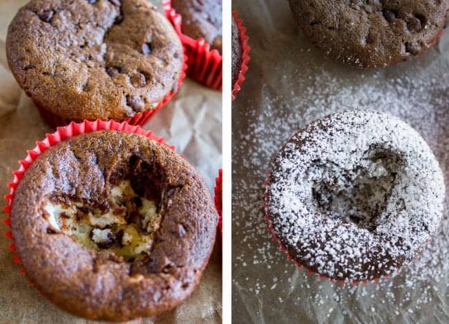 Powdered Sugar on Valentine's Day Cupcakes