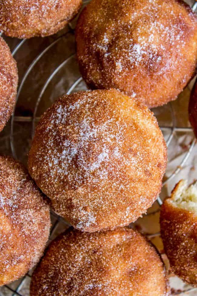 overhead shot of snickerdoodle muffins