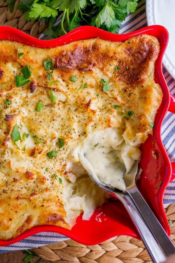 Make Ahead Creamy Italian Mashed Potatoes - The Food Charlatan