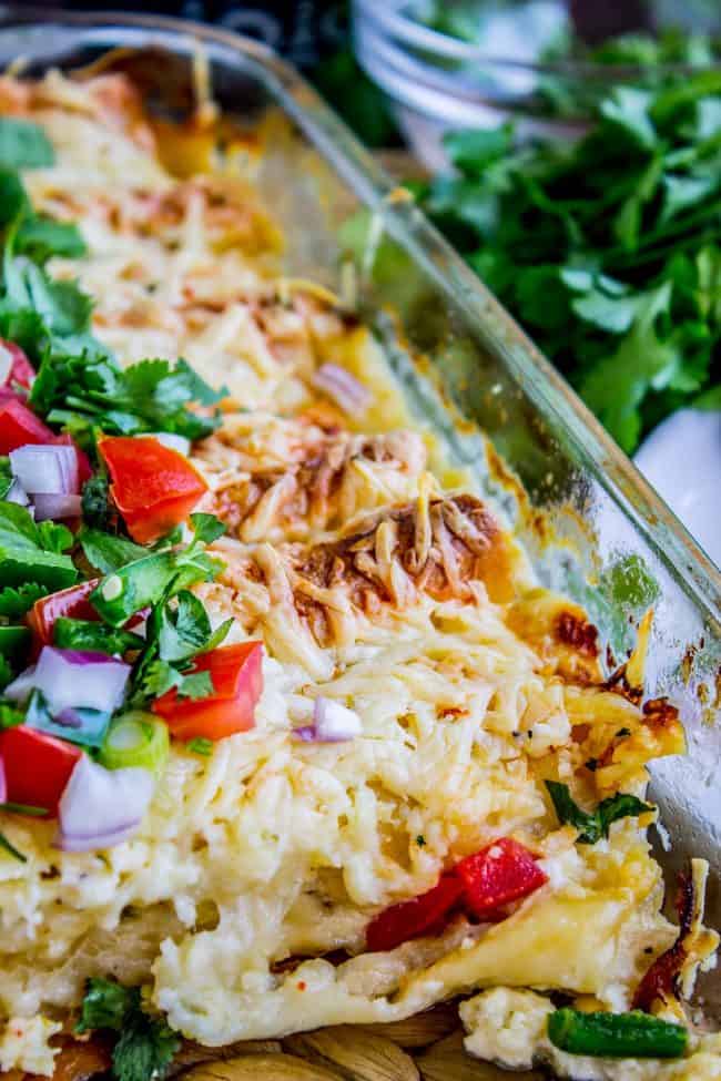 cream chicken enchiladas with cheese