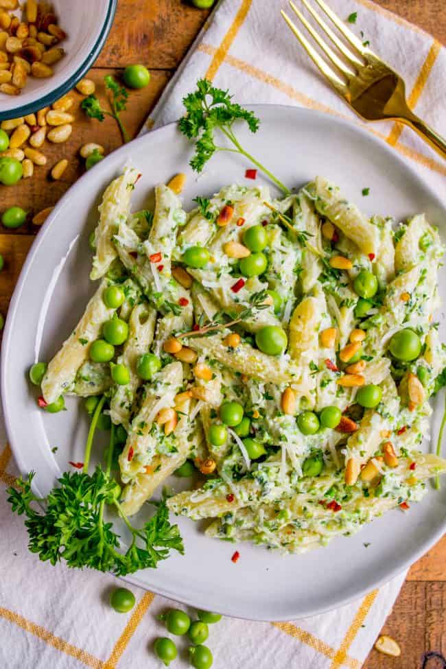 Lemon Pasta with Ricotta and Fresh Peas  The Food Charlatan