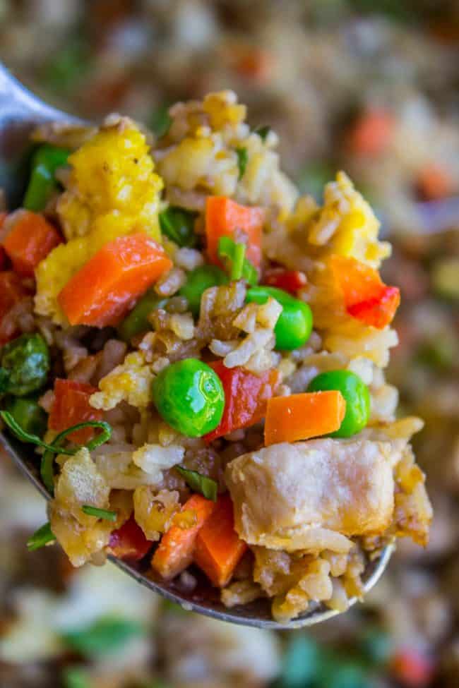 Sheet Pan Chicken Fried Rice - The Food Charlatan