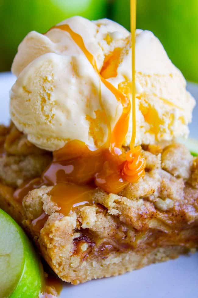 apple pie bars recipe with caramel
