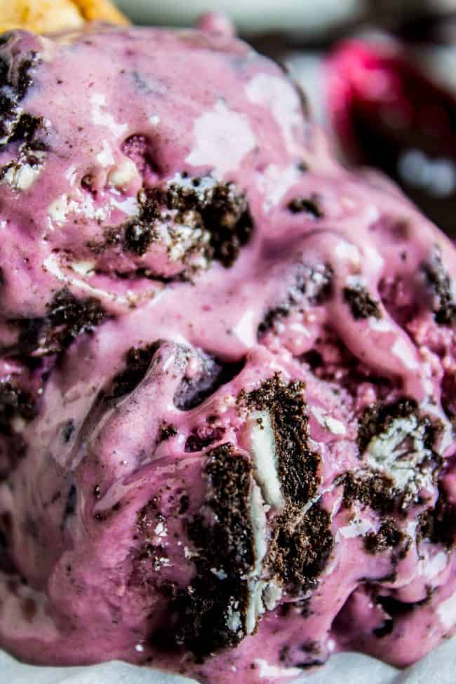 Black Raspberry Ice Cream with Oreos - 44