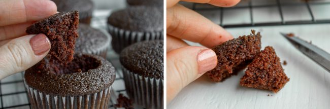 how to make cream filled chocolate cupcakes