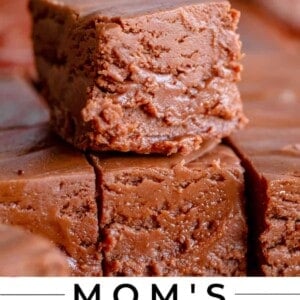 square of marshmallow fluff fudge sitting on more fudge