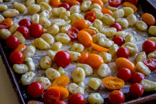 gnocchi and cherry tomatoes