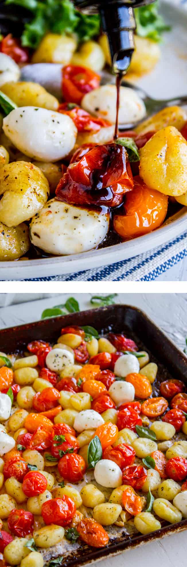 Sheet Pan Gnocchi w/ Cherry Tomatoes and Mozzarella 30 Minute Dinner
