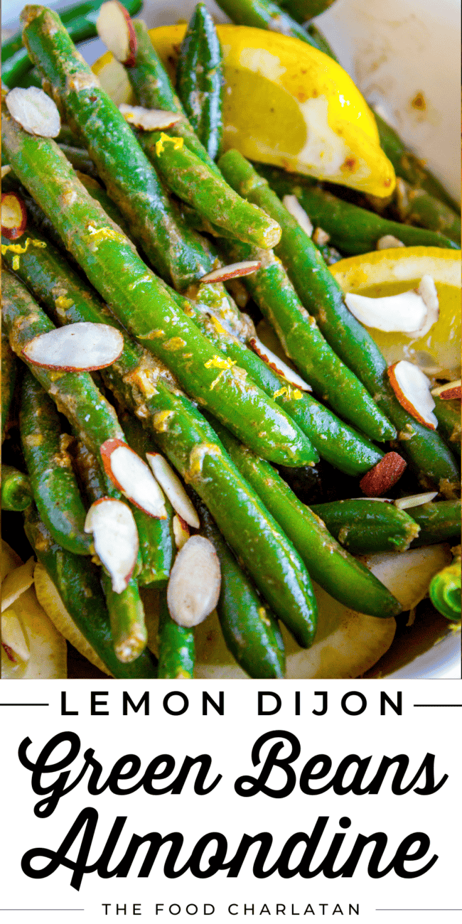 green beans with lemon and almonds.