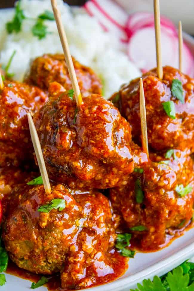 easy baked mexican meatballs