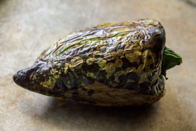 how to roast a poblano