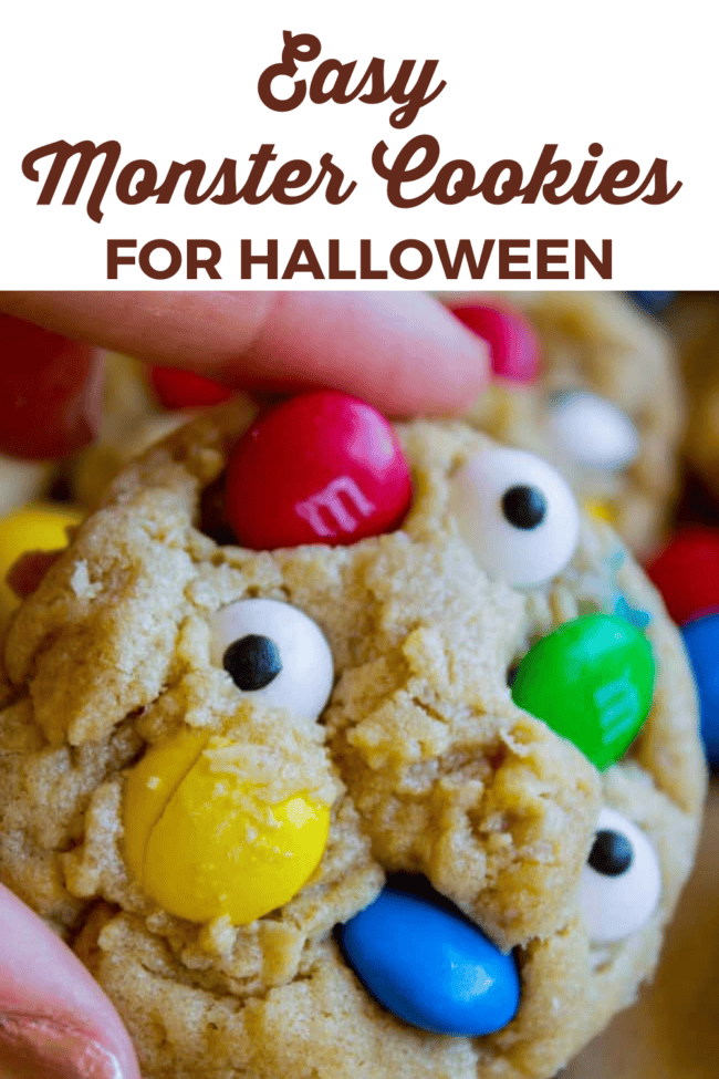 Easy Monster Cookies for Halloween