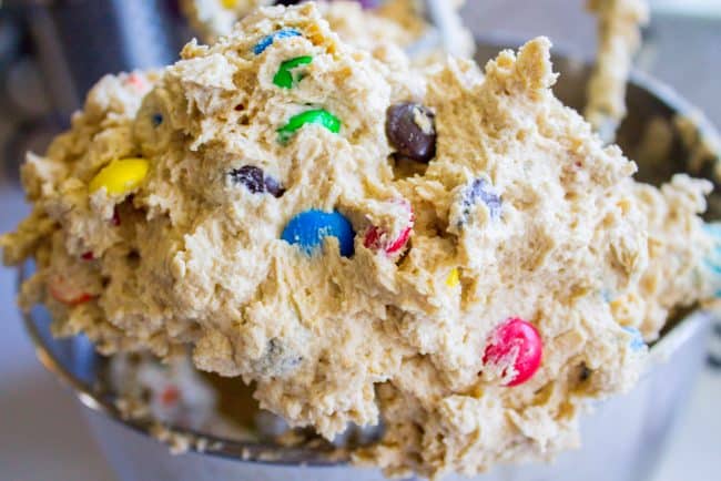 gooey cookie dough with mix-ins