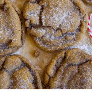 soft and chewy ginger molasses cookies.